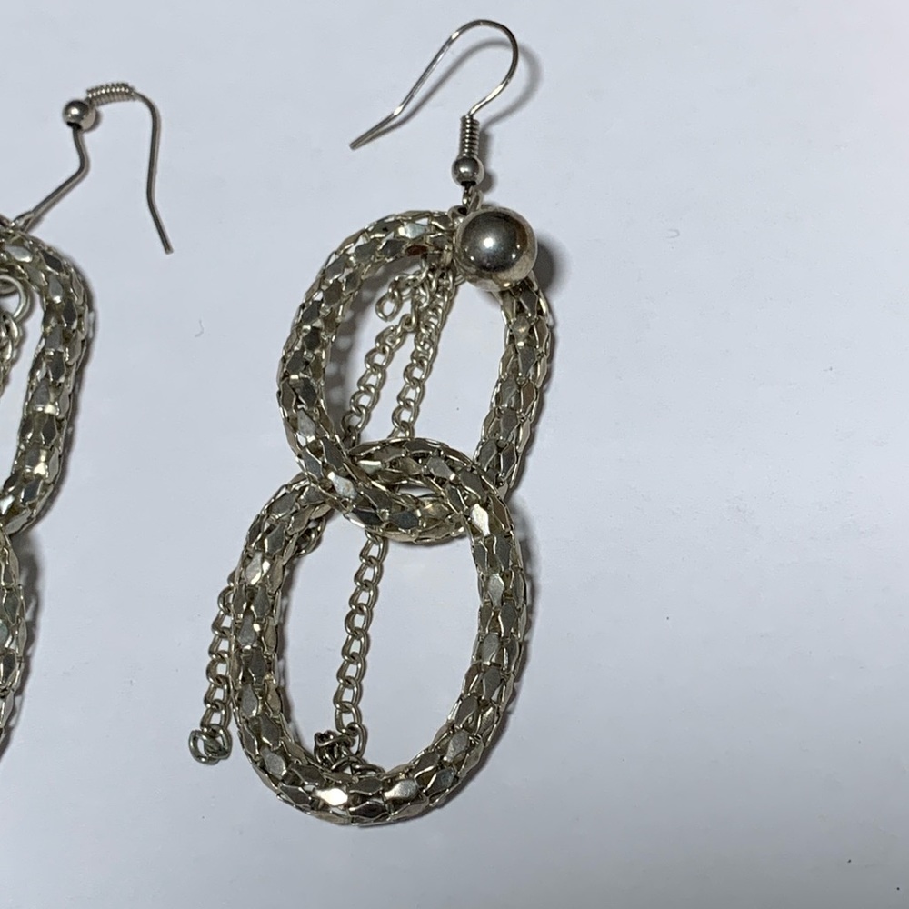 Double Loop & Chain Earrings - image 3